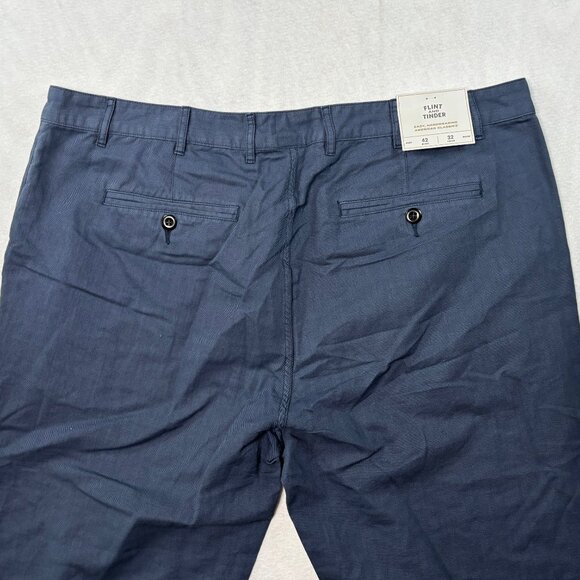 Flint and Tinder 365 Mens 42x32 Navy Blue Pants Casual Chinos Straight Leg - Picture 15 of 16